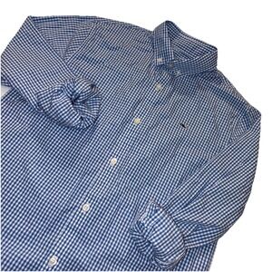 Vineyard Vines Performance NEW Boys Sz L (16) Blue Gingham Checkered
